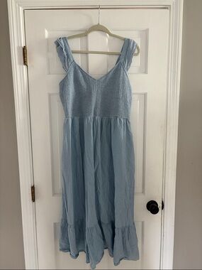Old Navy Light Blue Tiered Sundress